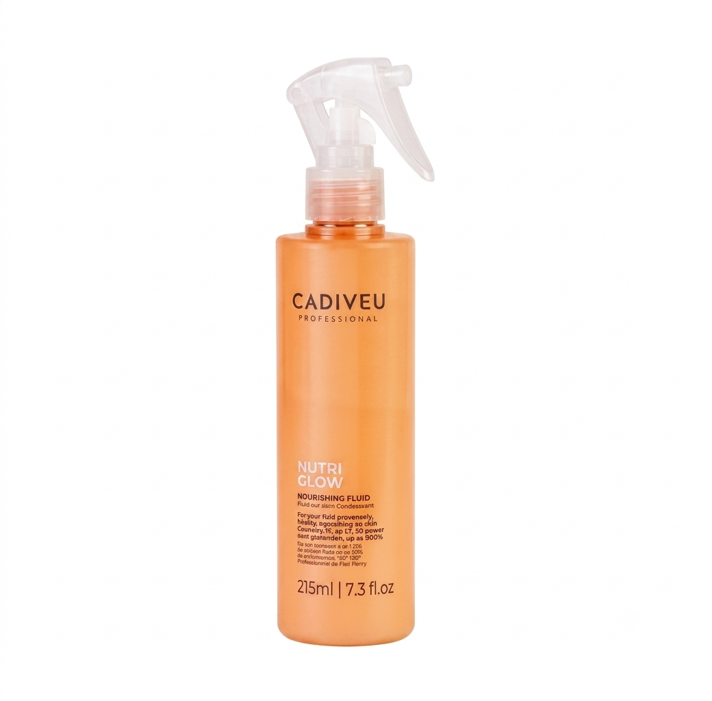 Flacone spray Nutri Glow Nourishing Fluid Cadiveu 215ml leave-in termoprotettore illuminante