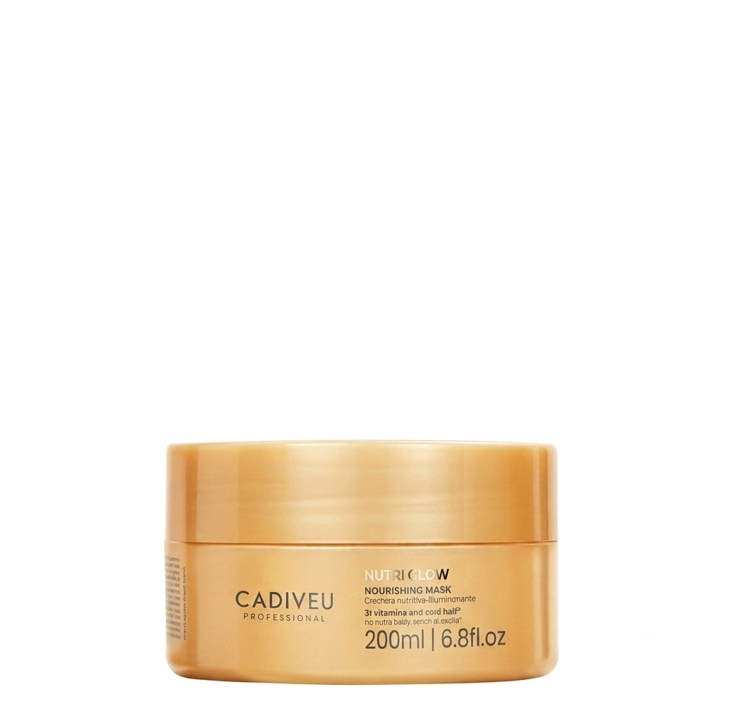 Tubo Nutri Glow Intense Nourishing Mask Cadiveu 200ml maschera nutriente intensiva effetto specchio