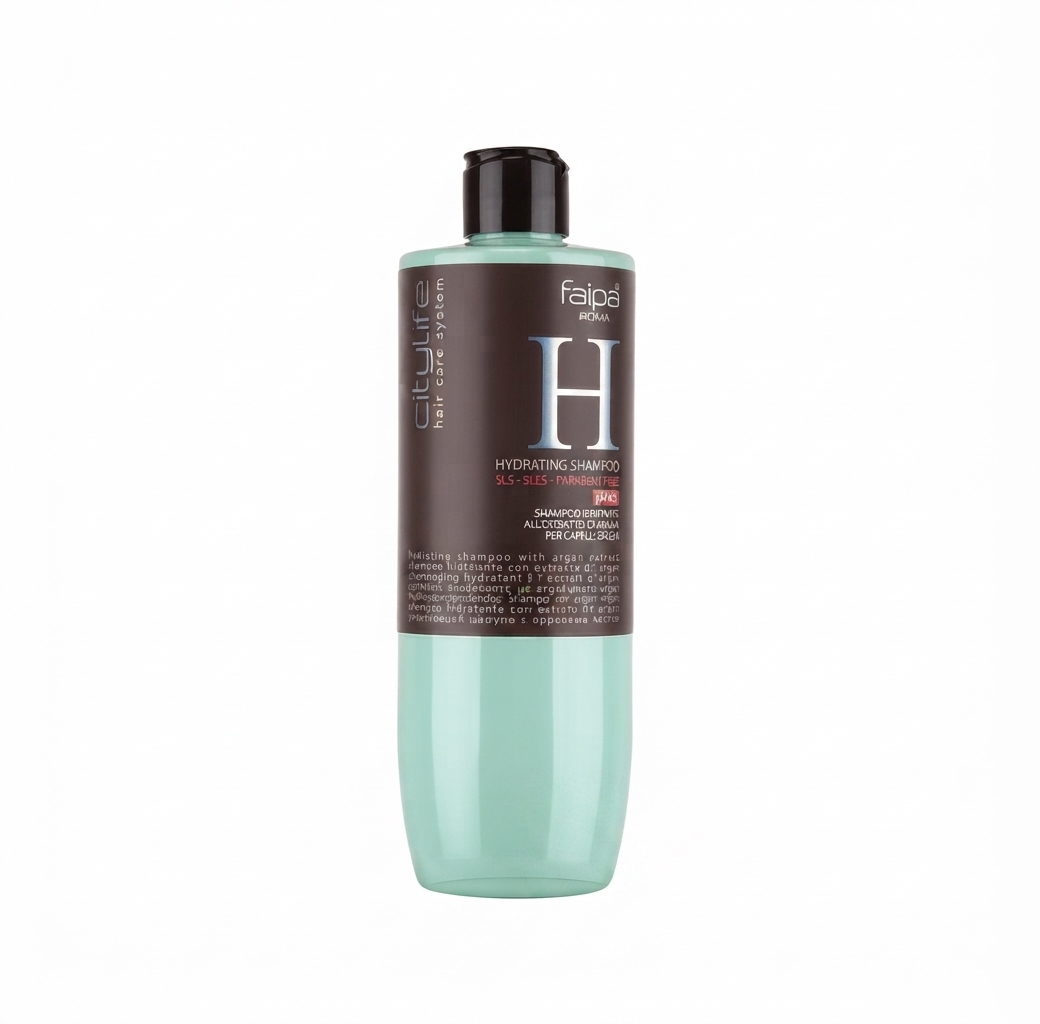 Flacone Faipa Citylife Hydrating Shampoo H 400ml shampoo idratante all'estratto di argan per capelli secchi