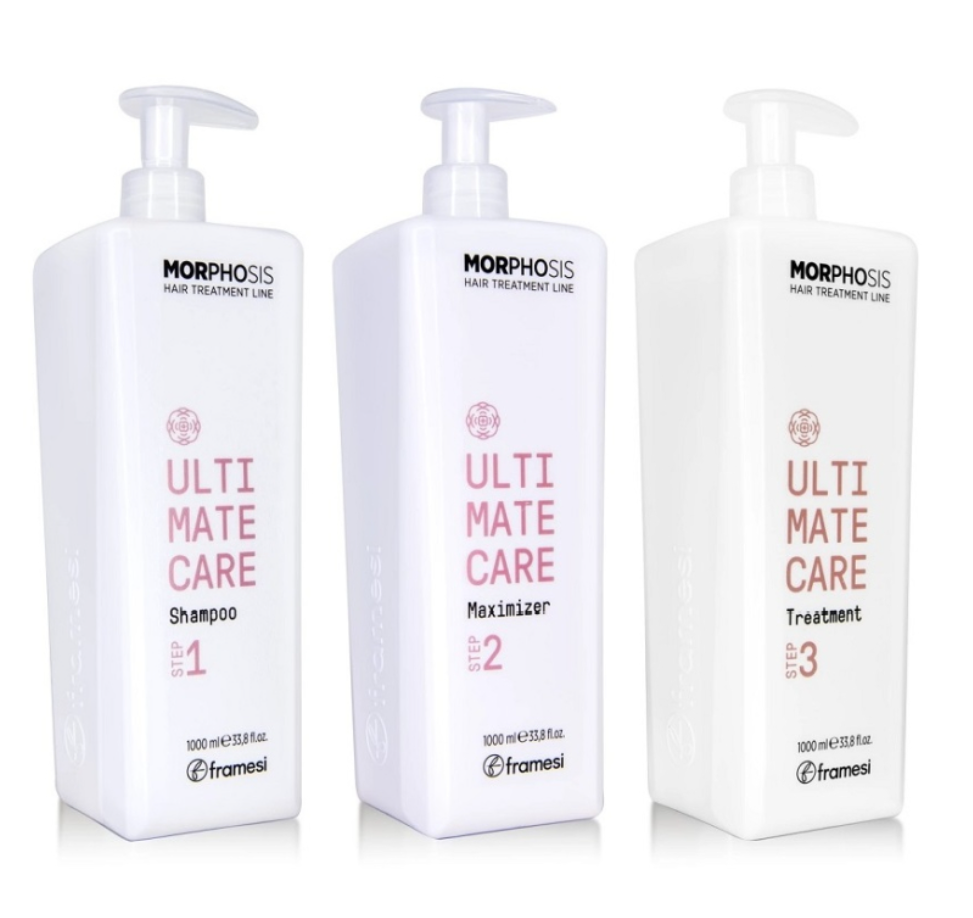 Confezione Kit Morphosis Ultimate Care Framesi 3 prodotti trattamento rigenerazione capillare