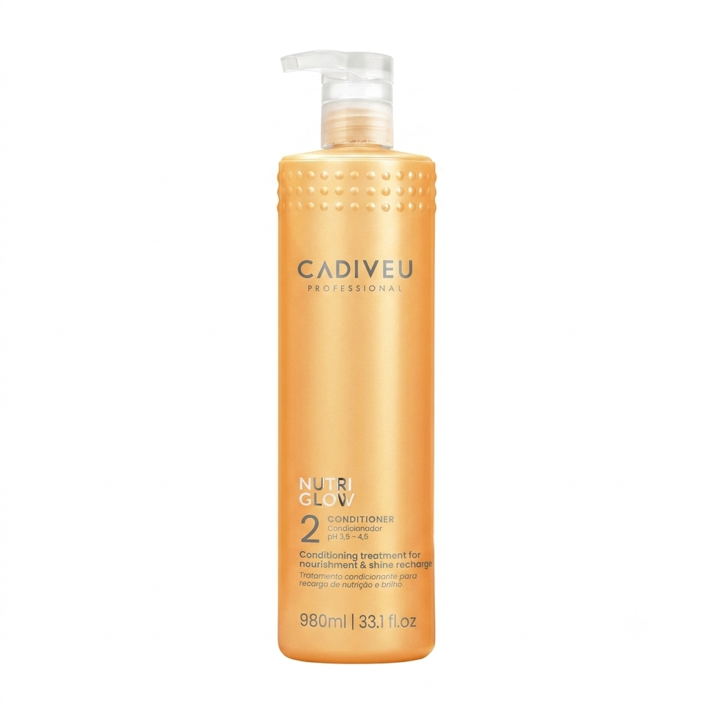 Flacone maxi Nutri Glow Nourishing Conditioner N°2 Cadiveu 980ml balsamo nutriente professionale formato salone