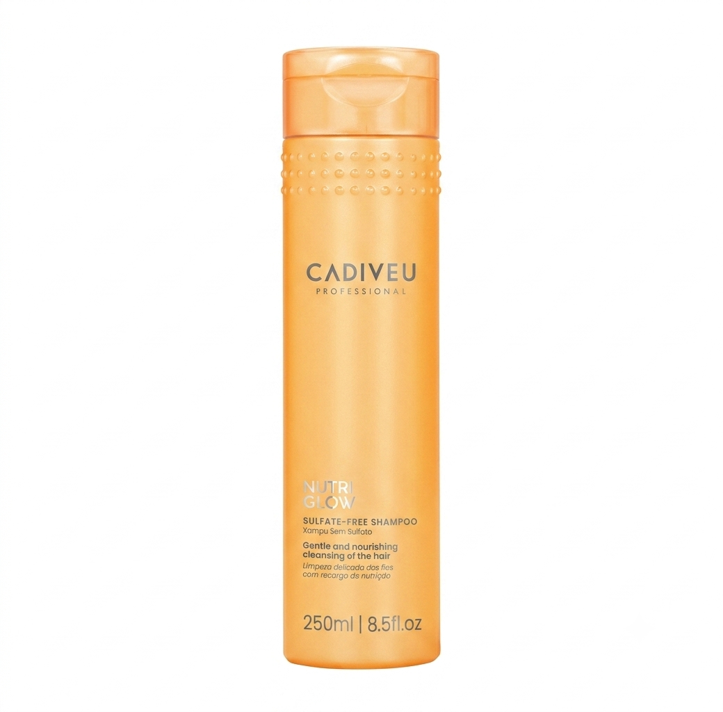 Flacone Nutri Glow Sulphate-Free Shampoo Cadiveu 250ml shampoo nutriente illuminante senza solfati