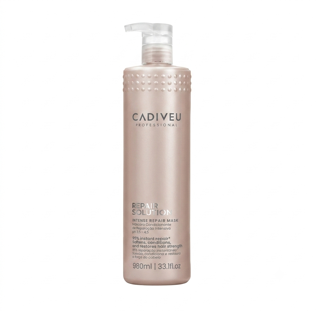 Flacone maxi Repair Solution Intense Repair Mask Cadiveu 980ml maschera ricostruzione professionale formato salone