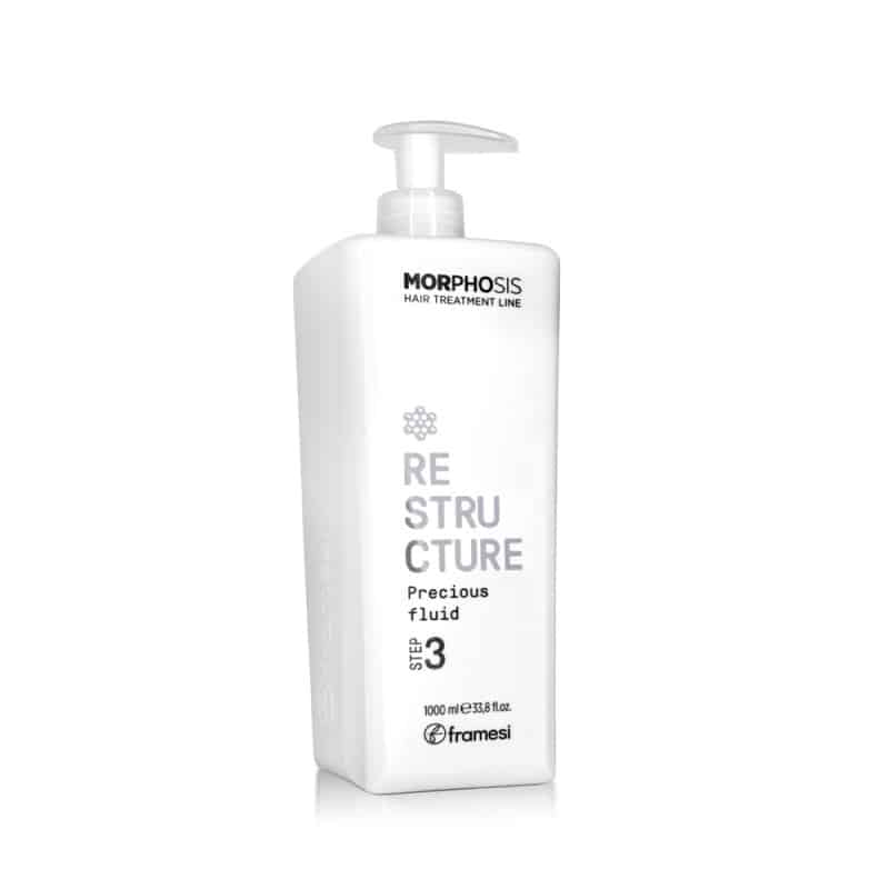 Flacone professionale Framesi Morphosis Restructure Precious Fluid Step 3 da 1000ml sigillante lucentezza