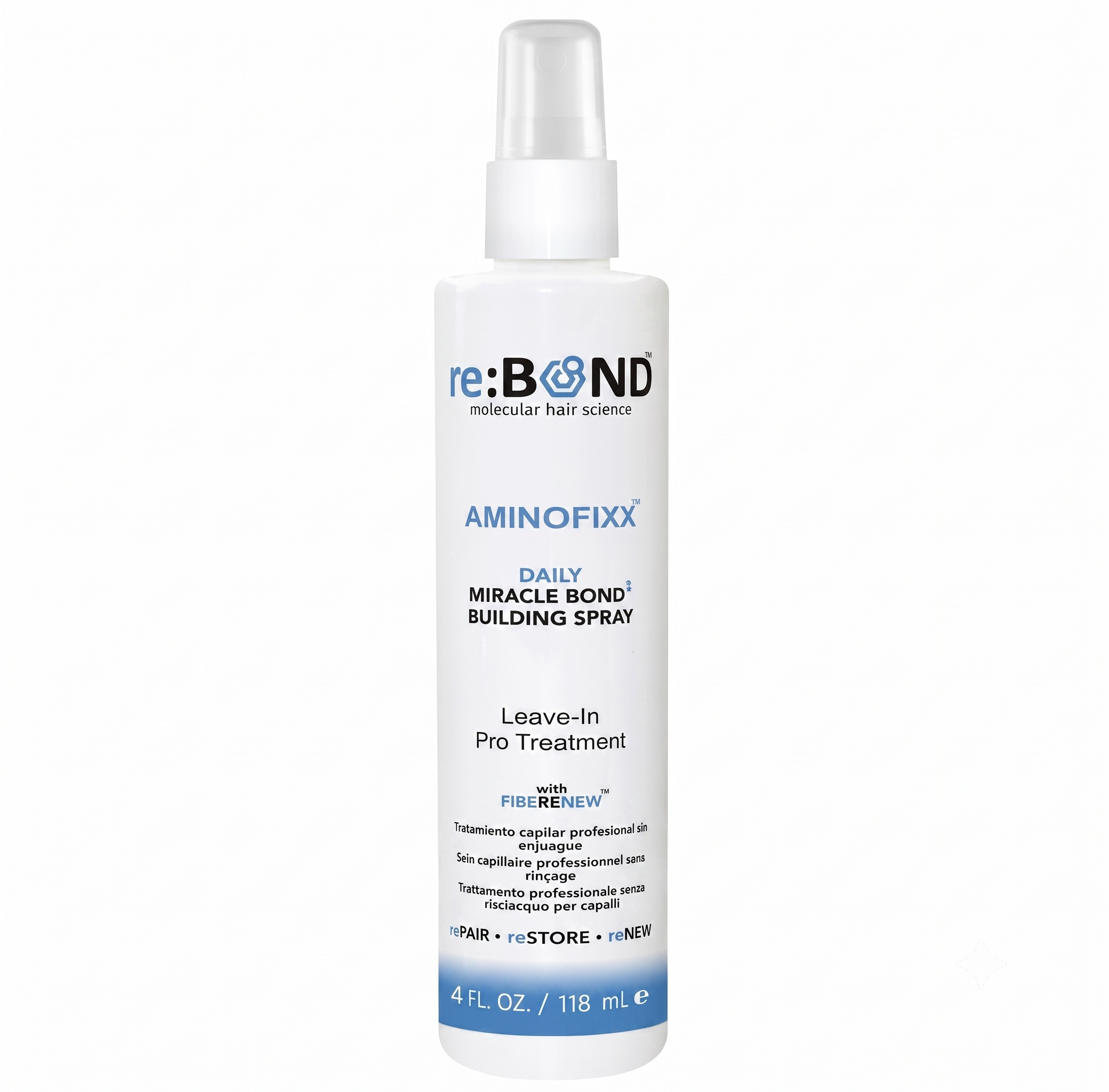 Flacone spray Rebond Hair Aminofixx 200ml trattamento di ricostruzione e allineamento aminoacidico capelli danneggiati